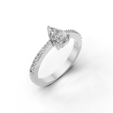 Pear-shaped Diamond Ring - SOLR-0545